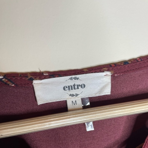 𝅺ENTRO rust aztec western tie neck shift dress - Picture 5 of 7